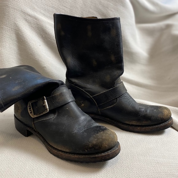 Frye Veronica Shortie Slouch Bootie - Black Stone - Picture 4 of 6